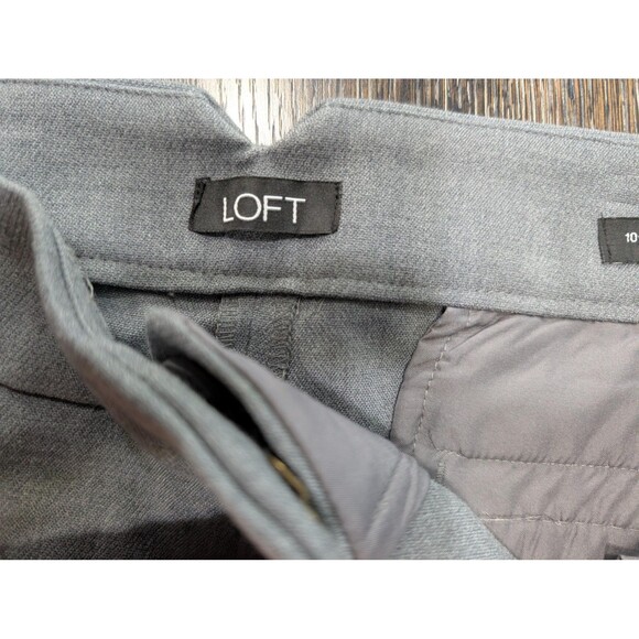 LOFT Marisa Trouser Pants Womens 10 Tall Gray Dress Slacks Work Career Stretch - Picture 6 of 7